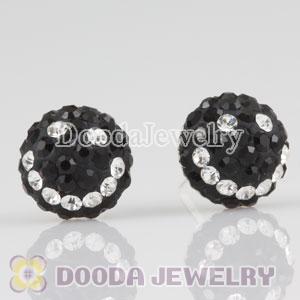 Sterling Silver Austrian crystal Smile Stud Earrings