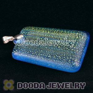 Dichroic Foil Glass Pendant 925 Sterling Silver Clasp