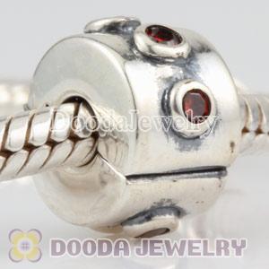 European Style 925 Silver Clip Beads with CZ Stone