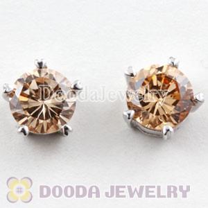 Sterling Silver Fashion CZ Stud Earrings