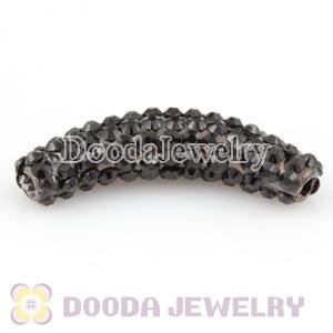 Alloy Beads with Black Crystal Wholesale