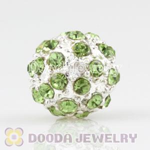10mm handmade Green Alloy Beads with Crystal Wholesale