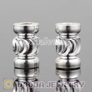 9.5X6mm Silver Plated Alloy Beads