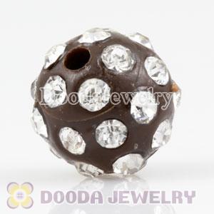 Wholesale 10mm handmade Style Plastic Beads with Crystal