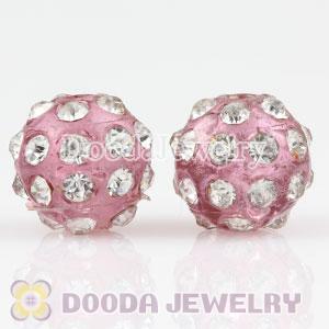 Wholesale 10mm handmade Style Plastic Beads with Crystal