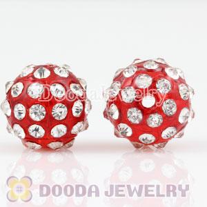 Wholesale 12mm handmade Style Plastic Beads with Crystal