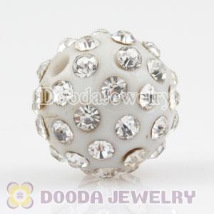 Wholesale 12mm handmade Style Plastic Beads with Crystal