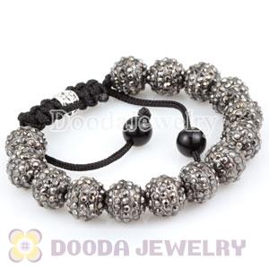 Wholesale handmade Bracelets with Black Crystal Disco Beads