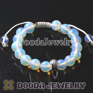 handmade Style Tscharm Jewelry Charm Bracelet Opal and Sterling Silver Beads