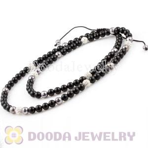 Fashion handmade Jewelry Inspired Necklace with Black Crystal Beads