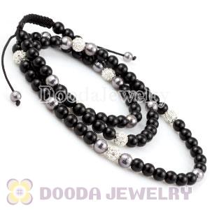 Fashion handmade Jewelry Inspired Necklace with Black Crystal Beads