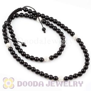 Wholesale Fashion handmade Style Necklace with Black Crystal Beads