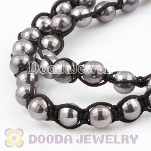 Wholesale handmade Faceted Black Bead Necklace with Single Crystal Beads