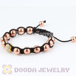 handmade Style Bracelet Wholesale Gold Crystal and Rose Gold Ball Beads