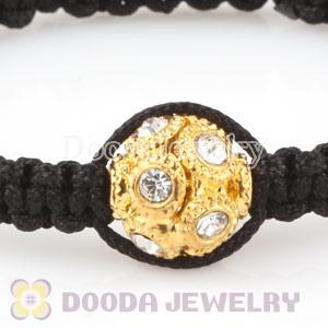 Wholesale handmade Inspired Crystal and Black Macrame Bracelets