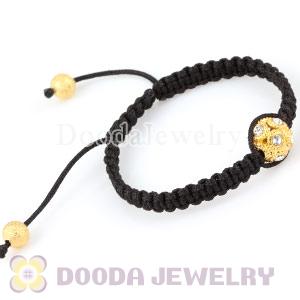 Wholesale handmade Inspired Crystal and Black Macrame Bracelets