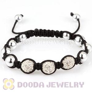 Fashion handmade Bracelets Wholesale with Silver and Crystal Disco Beads