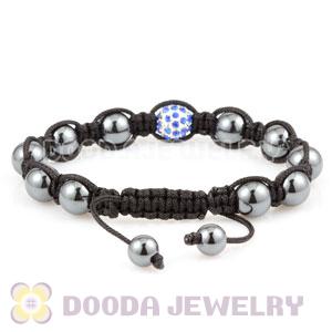 handmade Style TresorBeads Blue Crystal Bead Bracelets with Hematite