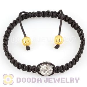 handmade Inspired Macrame Bracelets with clear Crystal disco ball beads