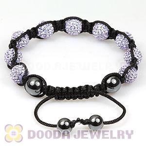 Pave Lilac Czech Crystal TresorBeads handmade Inspired Bracelets with Hematite