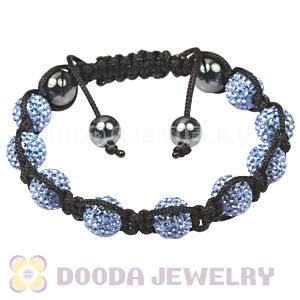 Paved blue Czech Crystal TresorBeads handmade Inspired Bracelets with Hematite