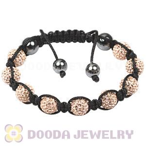 Paved pink Czech Crystal TresorBeads handmade Inspired Bracelets with Hematite