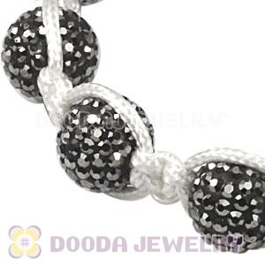 Pavered grey Czech Crystal TresorBeads Inspired Bracelets with Hematite