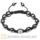 Fashion handmade TresorBeads Bracelets with white Czech Crystal and Hematite beads