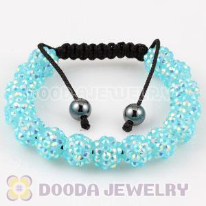 2011 handmade style Bracelets with green plastic Crystal beads and hemitite