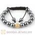 handmade Style TresorBeads Bracelets with golden Crystal and Hematite