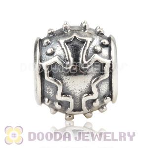 Antique 925 Sterling Silver Canada map charm Bead fits European bracelet