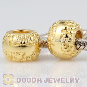 Gold plated Sterling Silver Bead European compatible