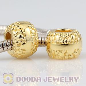 Gold plated Sterling Silver Bead European compatible