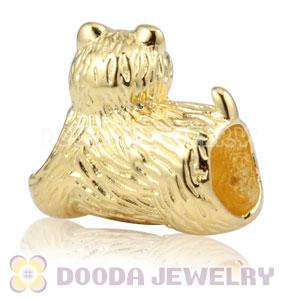 Gold plated Sterling Silver Dingo charms Beads