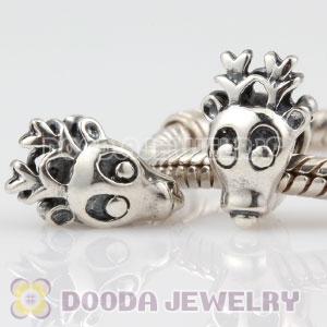 Antique Sterling Silver Reindeer charm Beads
