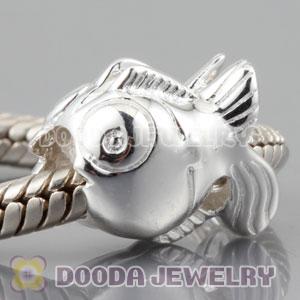 Shiny Sterling Silver Subtropical Fish charm Beads