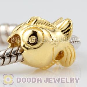 Gold plated Sterling Silver Subtropical Fish charm Beads