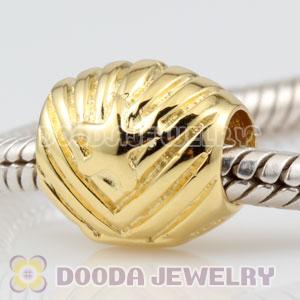 Gold plated Sterling Silver Shell and Starfish charm Beads European compatible