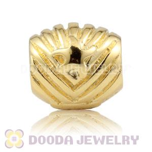 Gold plated Sterling Silver Shell and Starfish charm Beads European compatible