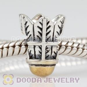 925 Sterling Silver Badminton charm Bead 