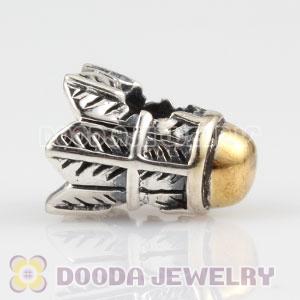 925 Sterling Silver Badminton charm Bead 
