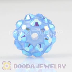 10mm basketball wives blue resin pave beads wholesale