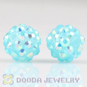 10mm Basketball Wives Green Resin Pave Earring Beads