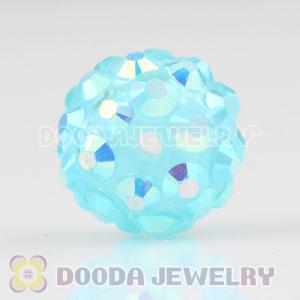 10mm Basketball Wives Green Resin Pave Earring Beads