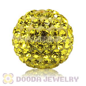 10mm handmade style Pave Yellow Czech Crystal Bead wholesale
