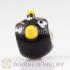 925 Sterling Silver Enamel Black anger bird Charm Bead