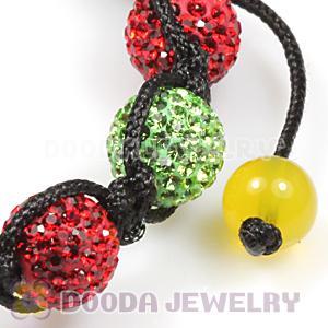 Pave Czech Crystal with Yellow Agate End handmade Inspired Bracelets