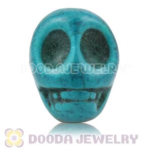 17×18mm Teal Turquoise Skull Head Ball Beads 