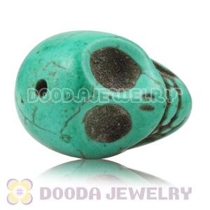 17×18mm Aquamarine Turquoise Skull Head Ball Beads 
