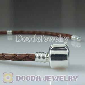 20cm European Style Single Brown Leather Bracelet